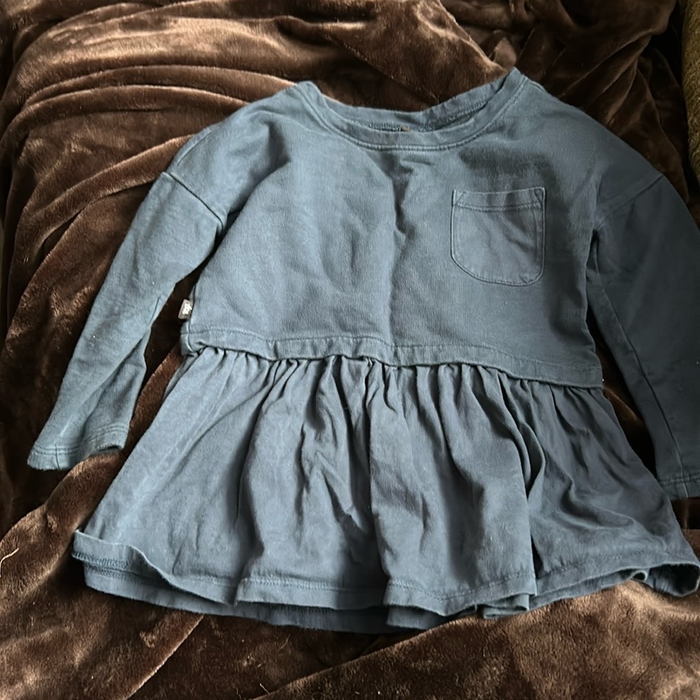 Tea Collection long sleeve blue dress- 2t